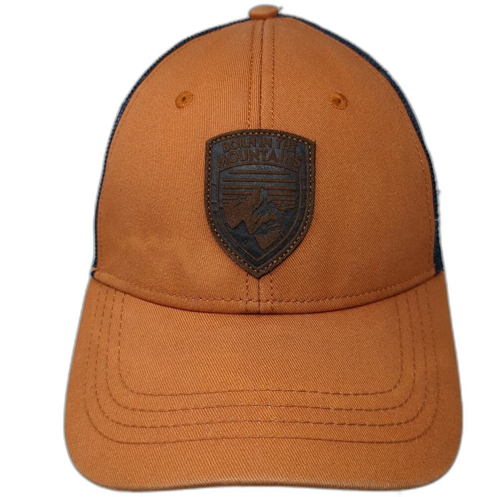 KÜHL Trucker Hat Orange Blue One Size Mountain Patch Mesh Back Snapback Outdoors